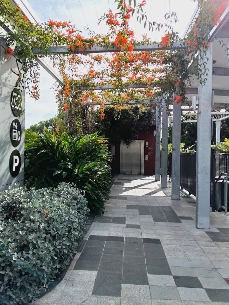 Nicholas Street Precinct Tulmur Place Ipswich QLD - Lift entrance to Bradfield Pedestrian Bridge